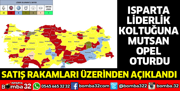ISPARTA LİDERLİK KOLTUĞUNA MUTSAN OPEL OTURDU