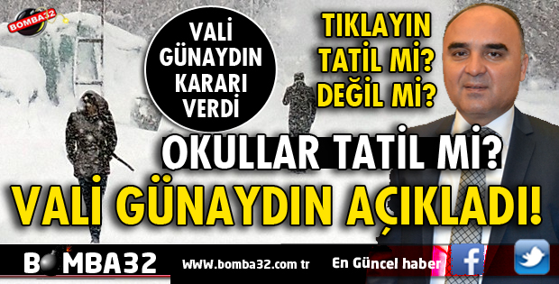 ISPARTA MERKEZDE OKULLAR TATİL EDİLDİ