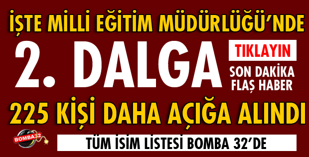 ISPARTA MİLLİ EĞİTİMDE 2. DALGADA 225 ÖĞRETMEN AÇIĞA ALINDI