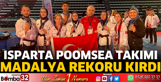 Isparta Poomsea Takımı Madalya rekoru kırdı