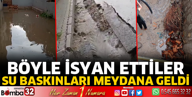 Isparta sağanak yağışa teslim oldu
