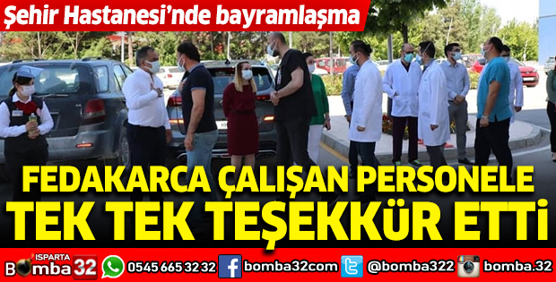 Isparta Şehir Hastanesinde bayramlaşma 