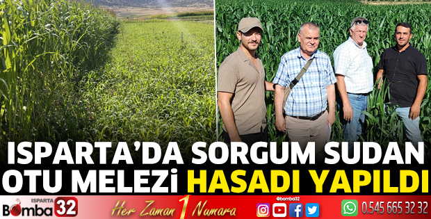 Isparta Sorgum Sudan Otu Melezi hasadı yapıldı