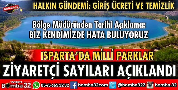 ISPARTA TABİAT VE MİLLİ PARKLARI 96 BİN KİŞİ ZİYARET ETTİ