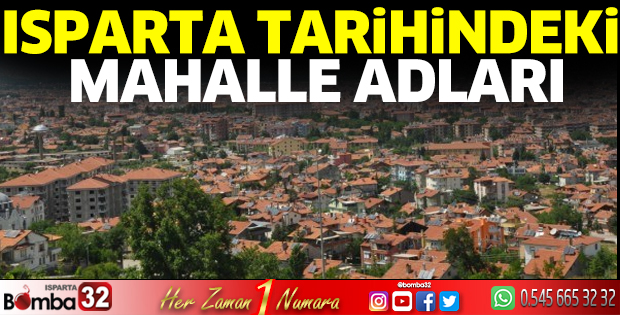 Isparta tarihindeki mahalle adları