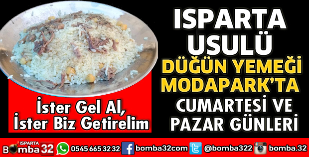 ISPARTA USULÜ DÜĞÜN YEMEĞİ MODAPARK’TA