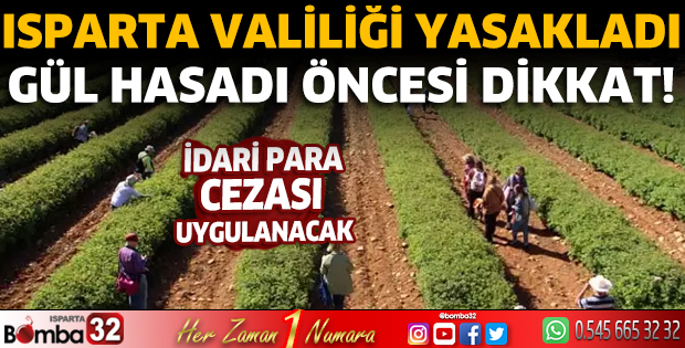 Isparta Valiliği yasakladı