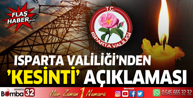 Isparta Valiliği'nden 'kesinti' açıklaması