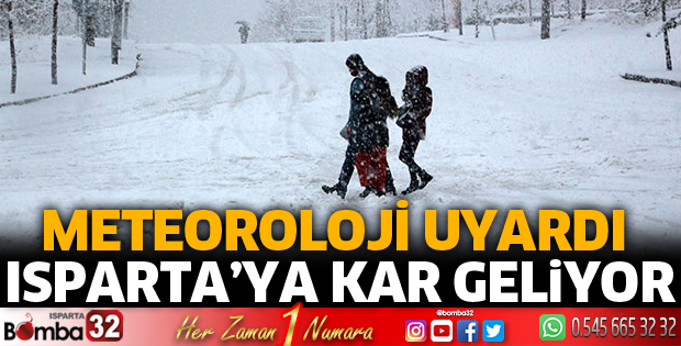 Isparta'ya kar geliyor