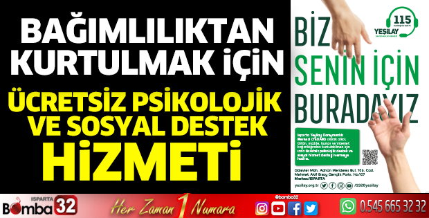 Isparta Yeşilay bağımlılıklarla mücadele ediyor