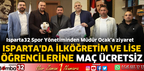 Isparta32 Spor Yönetiminden Müdür Ocak’a ziyaret