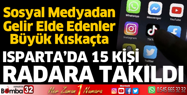 Isparta’da 15 kişi radara takıldı
