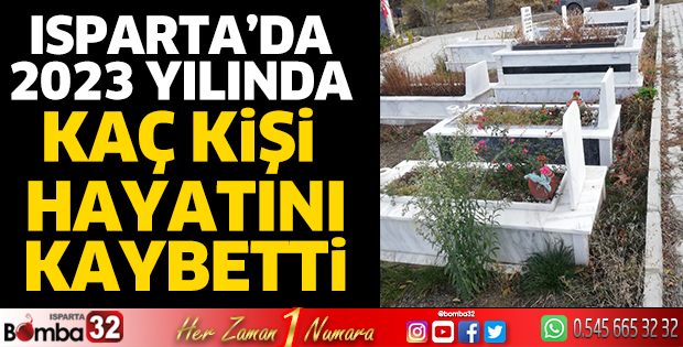 Isparta’da 2023 yılında kaç kişi vefat etti