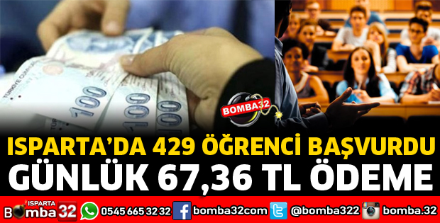 ISPARTA’DA 429 ÖĞRENCİ YARARLANACAK
