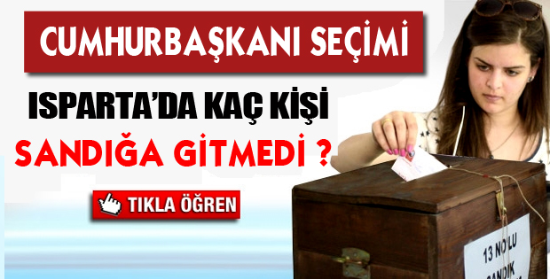 Isparta’da 56 Bin Kişi Sandığa Gitmedi