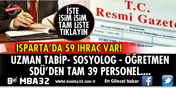ISPARTA’DA 59 KİŞİ İHRAÇ EDİLDİ
