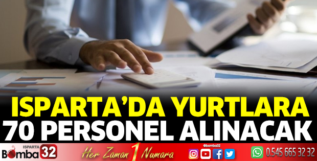 Isparta’da 70 TYP personeli alınacak