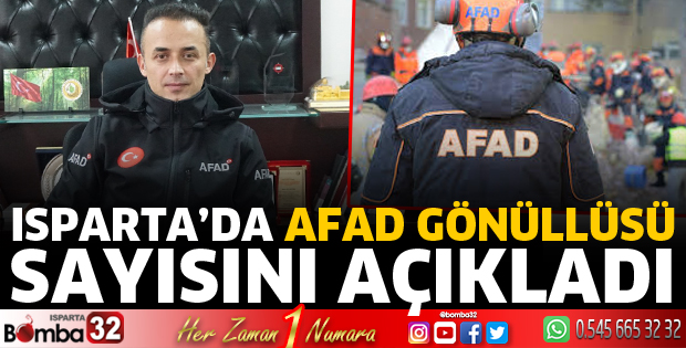 Isparta’da AFAD gönüllüsü sayısını açıkladı