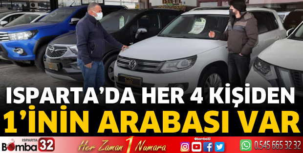 Isparta’da araç sayısı belli oldu