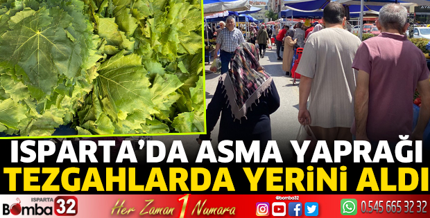 Isparta’da asma yaprağı tezgahlarda yerini aldı