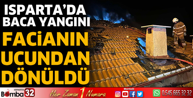 Isparta’da baca yangını
