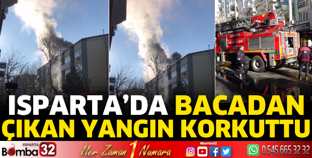 Isparta’da bacadan çıkan yangın korkuttu