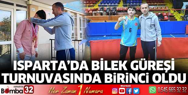 Isparta’da bilek güreşi birincisi oldu
