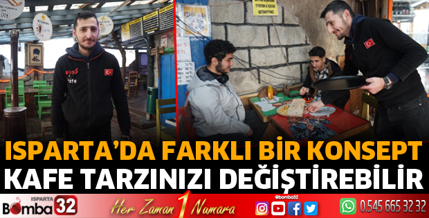 Isparta’da bu kafe farklı bir konsept