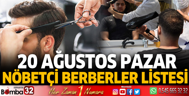 Isparta’da bugün nöbetçi berberler listesi
