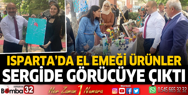Isparta’da el emeği ürünler sergide görücüye çıktı