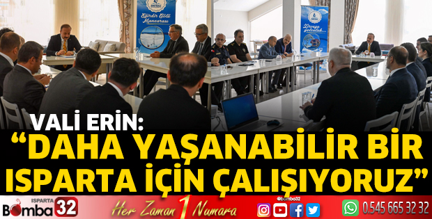 Isparta’da güvenlik ve kamu hizmetleri toplantısı yapıldı