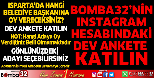 Isparta’da hangi belediye başkanı adayına oy vereceksiniz?