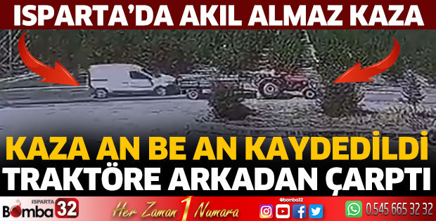 Isparta’da kaza anı güvenlik kameralarına yansıdı