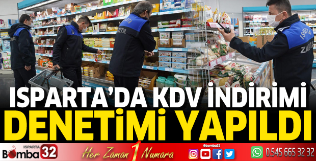 Isparta’da KDV indirimi denetimi yapıldı