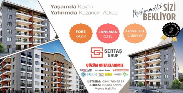 ISPARTA’DA KONUT SAHİBİ OLMAYI DÜŞÜNENLER BU FIRSAT KAÇMAZ