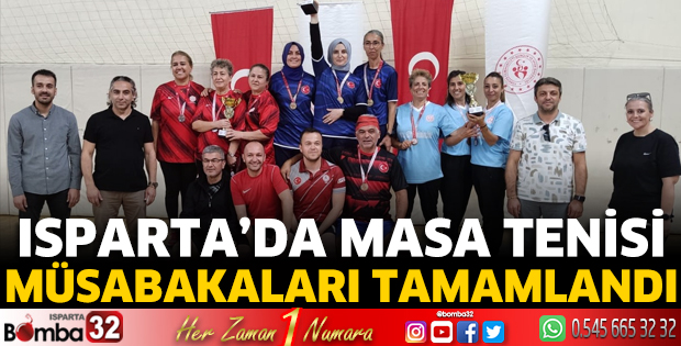 Isparta’da Masa Tenisi müsabakaları tamamlandı