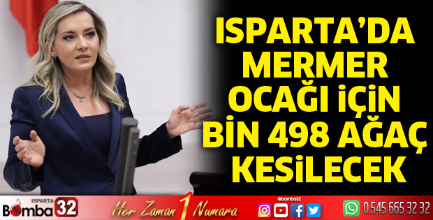Isparta’da mermer ocağı için bin 498 ağaç kesilecek