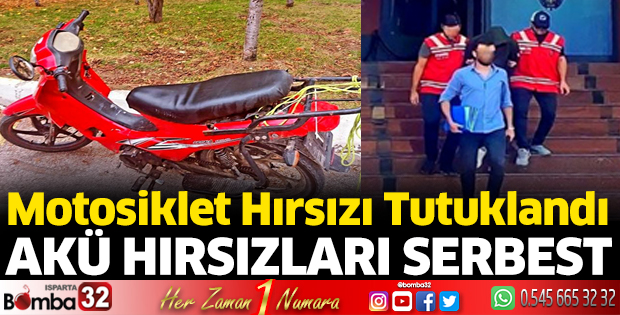 Isparta’da motosiklet ve akü hırsızları yakalandı