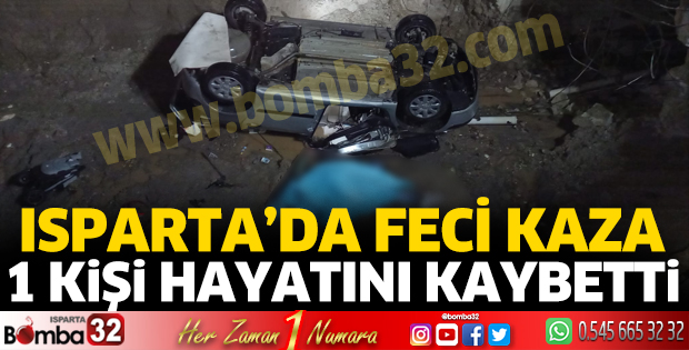 Isparta’da otomobil çukura uçtu  ​​​​​​​