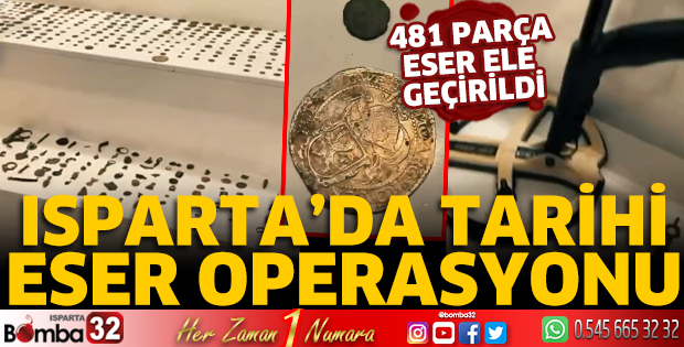 Isparta’da tarihi eser operasyonu