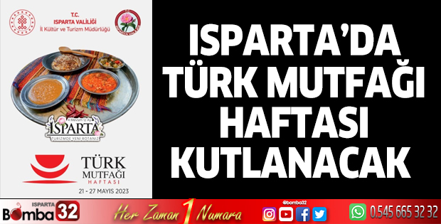 Isparta’da Türk Mutfağı Haftası kutlanacak