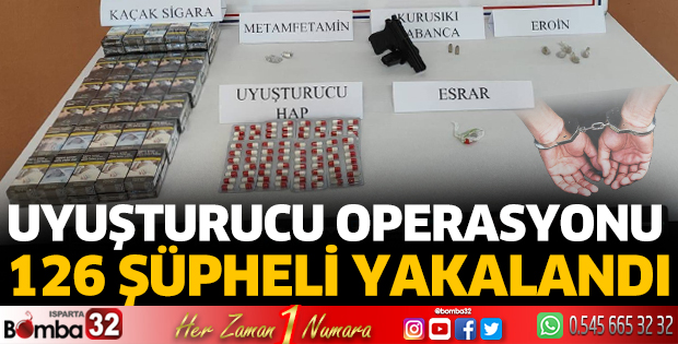 Isparta’da uyuşturucu operasyonları 3 tutuklama