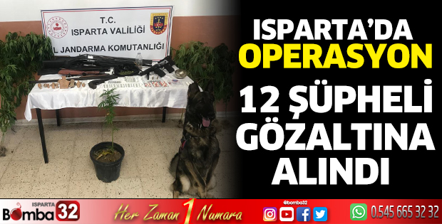 Isparta’da uyuşturucu operasyonu 12 gözaltı var