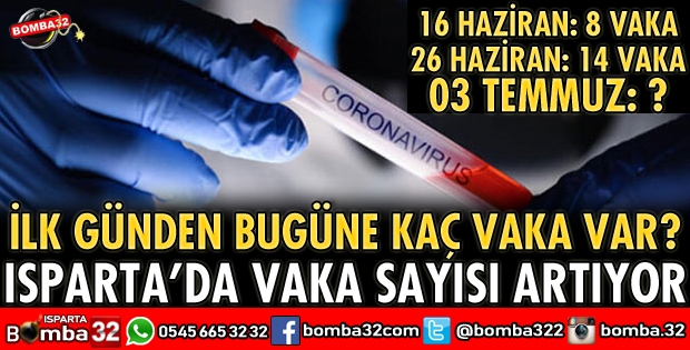 ISPARTA’DA VAKA SAYISI ARTIYOR
