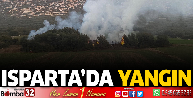 Isparta’da yangın