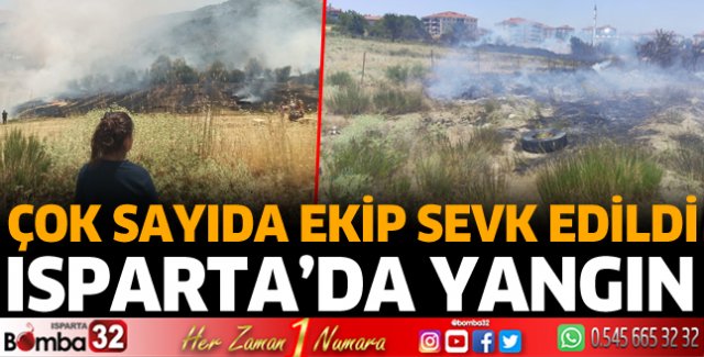 Isparta’da yangın
