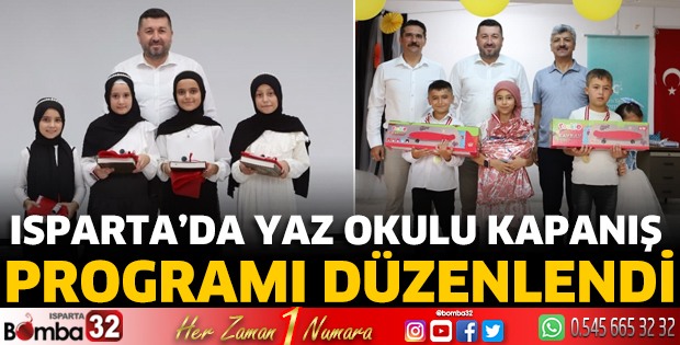 Isparta’da yaz okulu kapanış programı düzenlendi
