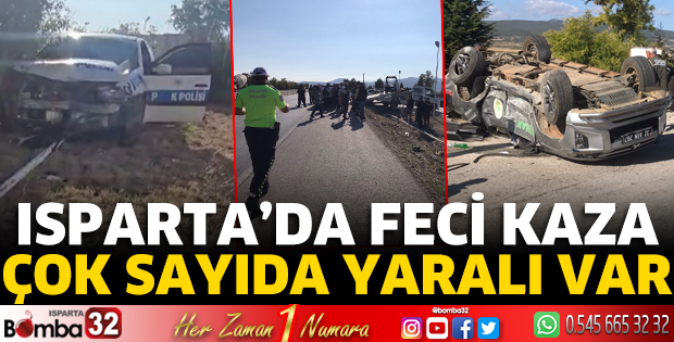 Isparta’da zincirleme kaza: 5 yaralı 