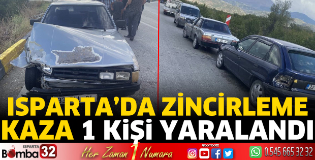 Isparta’da zincirleme kaza