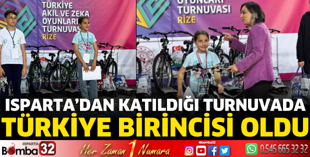 Isparta’dan katıldığı turnuvada Türkiye Birincisi oldu